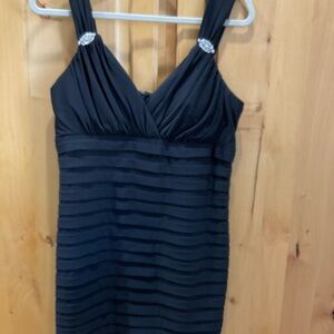 Scarlett Nite Black Dress with Silver Accents